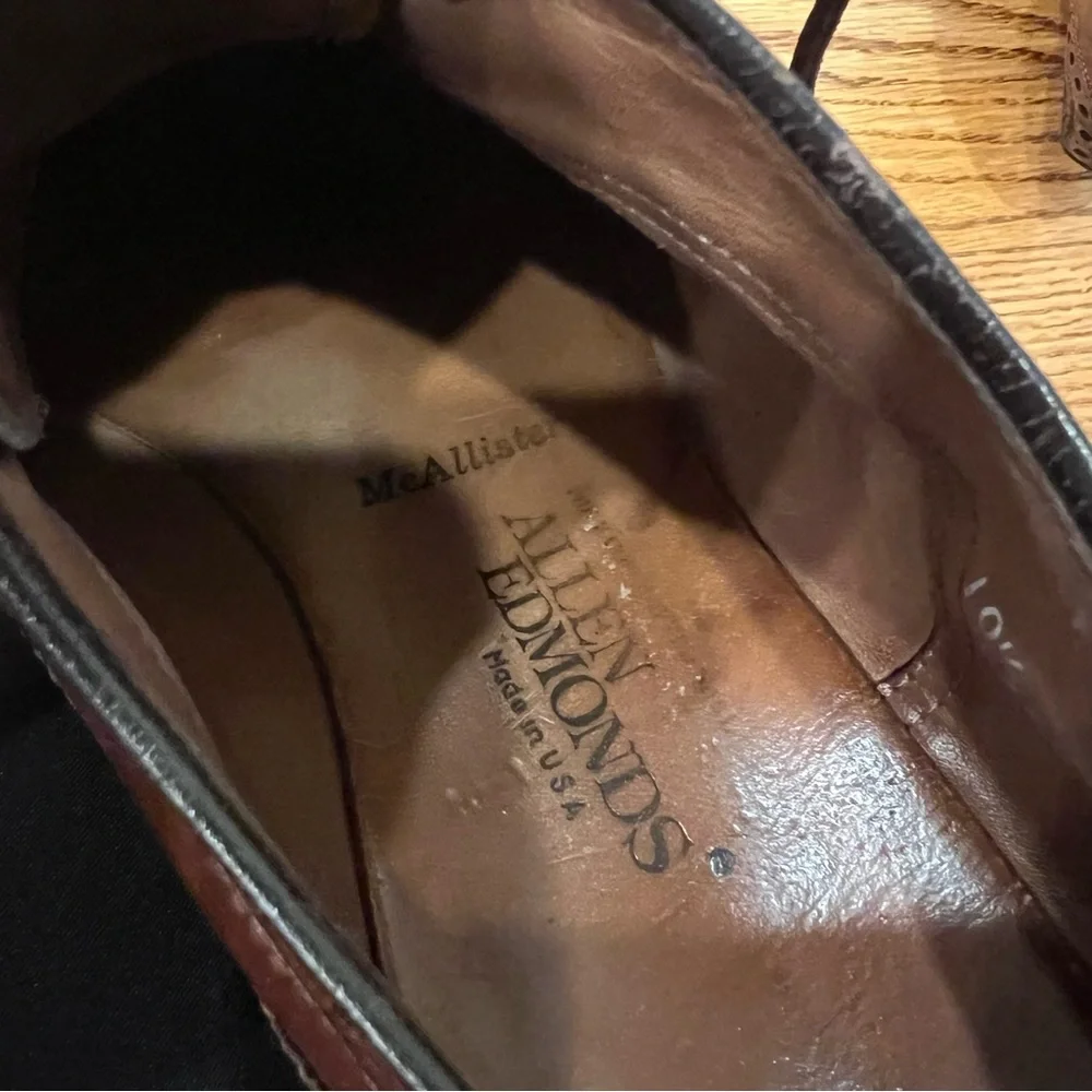 Allen Edmonds McAllister Men’s Brogue Leather Wingtip Dress Shoes Oxfords 10.5 C